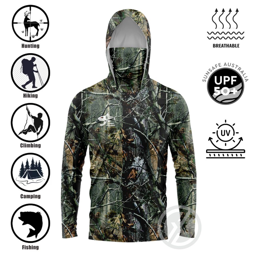 Fishing Hoodie - UPF50+ Kapüşonlu Balıkçı Gömleği, Entegre Yüz