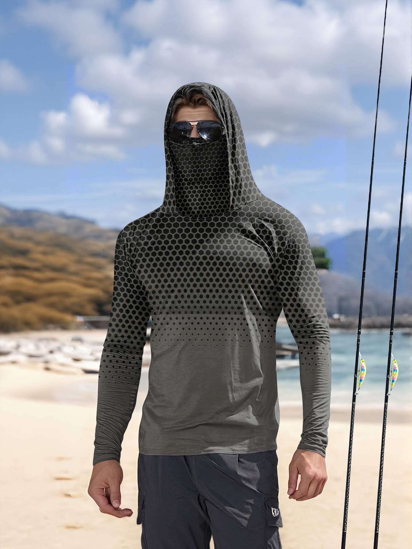 Fishing Hoodie - Erkek Yazlık UPF50+ Balıkçı Kapüşonlu Üstü