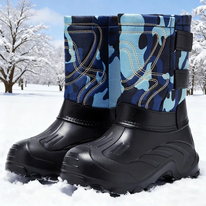 Fishing Boots - Erkek Kamuflaj Yüksek Bilekli Kışlık Kar