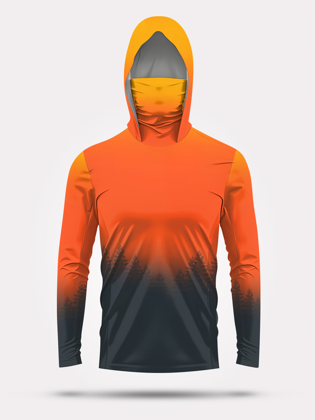 Erkekler için degrade orman de - Fishing Hoodie incelemesi ve fiyatı